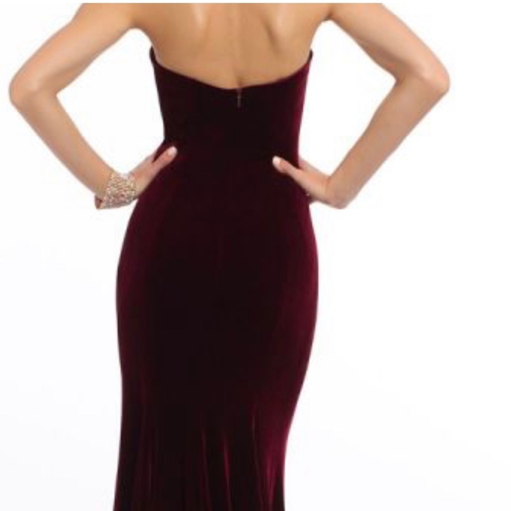 Brand new thick gorgeous wine Velvet prom dress